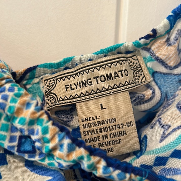 Flying Tomato Blue Maxi Geometric Back Tie Dress - Picture 4 of 9